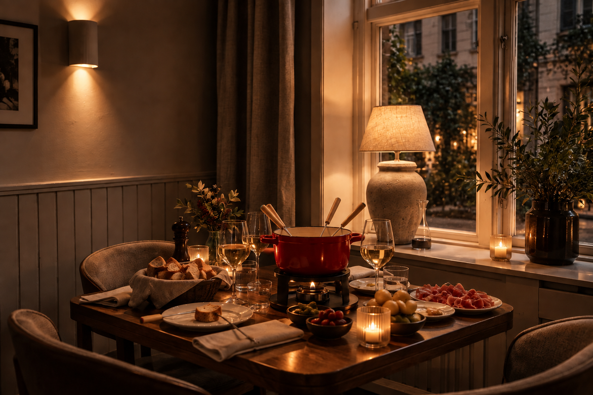 Schweizer Käsefondue-Abend